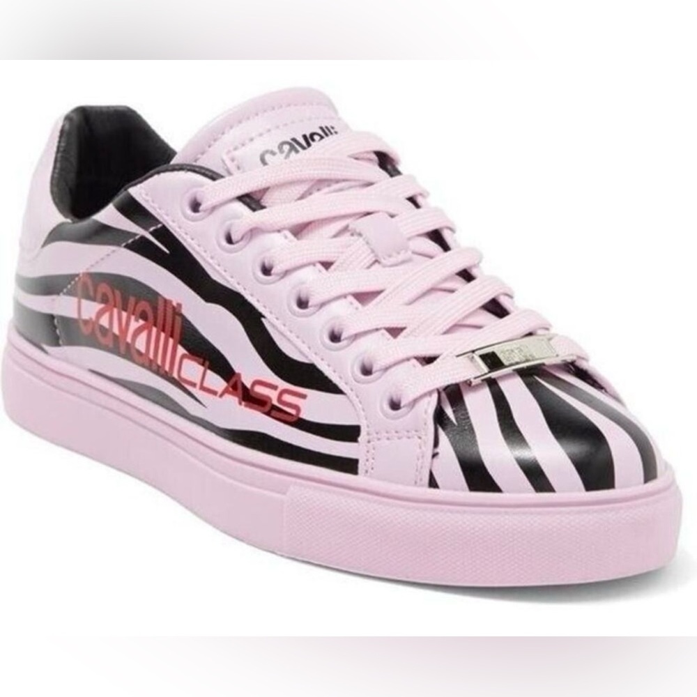 Roberto Cavalli Class Tennis Shoes Sneakers Zebra Low Top Streetwear 39/ US8.5